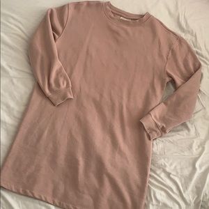Blush Pink Sweatshirt Dress/Tunic